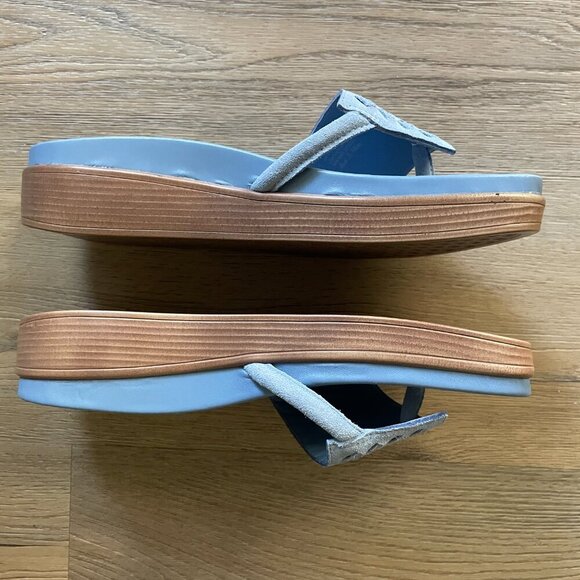 Donald Pliner Women's Fifi Slide Sandals Blue Leather Upper Resort 8.5M - Picture 5 of 9